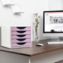 Archivo 2000 Módulo Organizador Ecogreen Archivotec 5 Cajones Rosa Pastel