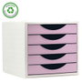 Archivo 2000 Módulo Organizador Ecogreen Archivotec 5 Cajones Rosa Pastel