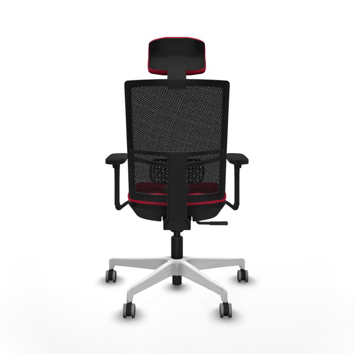 PIQUERAS Y CRESPO Silla de oficina Yunquera con mecanismo Sincro, Rojo y Negro