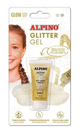 Maquillaje Alpino Glitter Metalico Oro Blister De 1