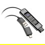 HP Poly DA85-M Adaptador USB a QD Wideband para Teams, USB-A y USB-C, Negro, TAA Compatible