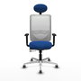PIQUERAS Y CRESPO Silla de oficina Zulema Azul y Blanco
