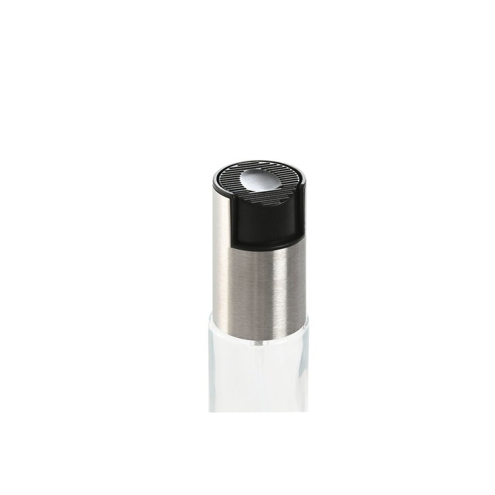 DKD Home Decor Aceitera de Cristal y Acero Inoxidable con Spray 100ml