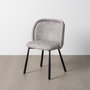 Silla Jaspeado Gris-Blanco Tejido-Metal 56 X 56 X 78 cm (Set de 2)