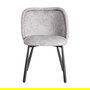 Silla Jaspeado Gris-Blanco Tejido-Metal 56 X 56 X 78 cm (Set de 2)