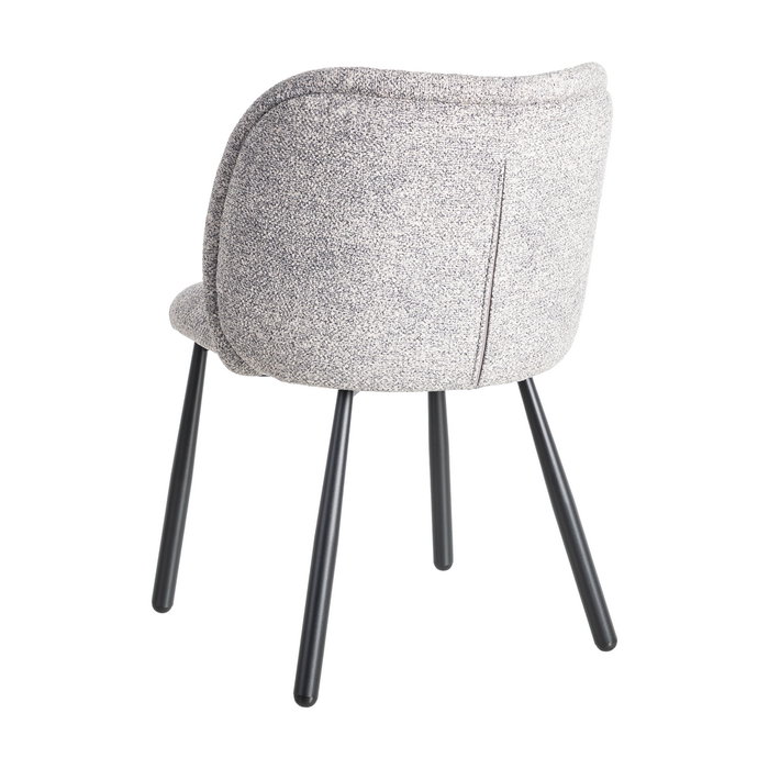 Silla Jaspeado Gris-Blanco Tejido-Metal 56 X 56 X 78 cm (Set de 2)