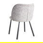 Silla Jaspeado Gris-Blanco Tejido-Metal 56 X 56 X 78 cm (Set de 2)