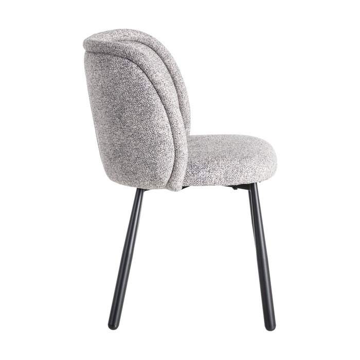 Silla Jaspeado Gris-Blanco Tejido-Metal 56 X 56 X 78 cm (Set de 2)