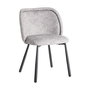 Silla Jaspeado Gris-Blanco Tejido-Metal 56 X 56 X 78 cm (Set de 2)
