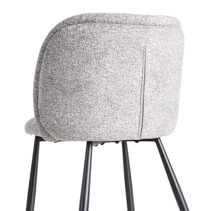 Silla Jaspeado Gris-Blanco Tejido-Metal 56 X 56 X 78 cm (Set de 2)