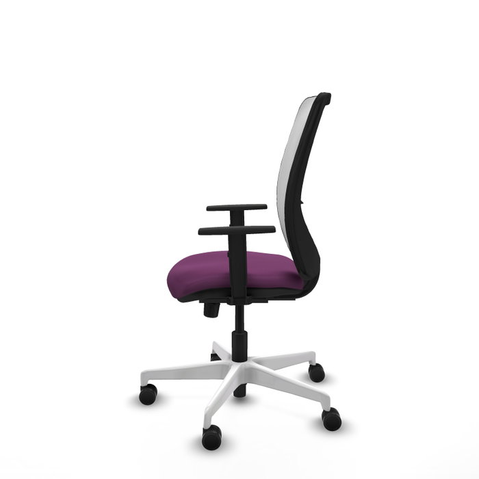 PIQUERAS Y CRESPO Silla de oficina Zulema con Mecanismo Sincro, Morado y Blanco