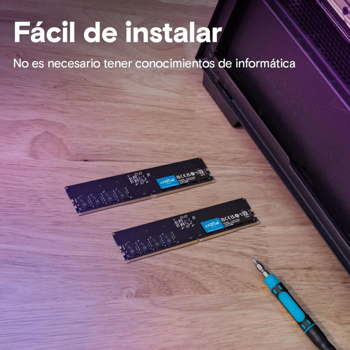 Crucial Memoria RAM DDR5 16 GB 5600 MHz CL46 CT16G56C46U5 Crucial Memoria RAM DDR5 16 GB 5600 MHz CL46 CT16G56C46U5