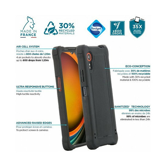 Mobilis Funda Protech para Samsung Galaxy XCover 7, Gris