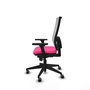 PIQUERAS Y CRESPO Silla de oficina Horna Rosa y Blanco con Mecanismo Sincro