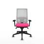 PIQUERAS Y CRESPO Silla de oficina Horna Rosa y Blanco con Mecanismo Sincro
