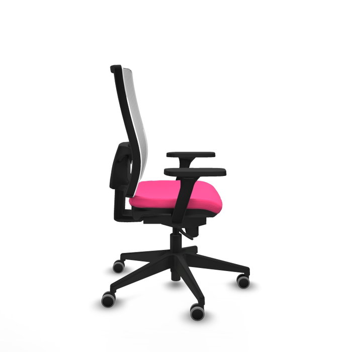 PIQUERAS Y CRESPO Silla de oficina Horna Rosa y Blanco con Mecanismo Sincro PIQUERAS Y CRESPO Silla de oficina Horna Rosa y Blanco con Mecanismo Sincro