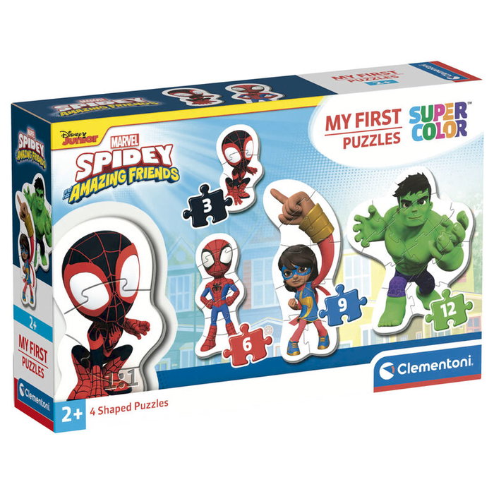 Clementoni Puzzle Spidey and His Amazing Friends Marvel 3-6-9-12pzs ...