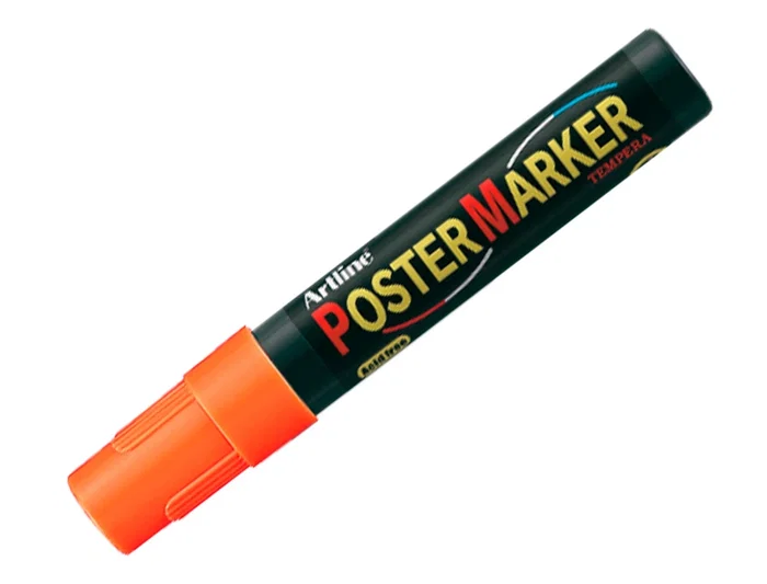 Artline EPP-4-NAR Rotulador Poster Marker para Cartelería, Punta Redonda 2 mm, Color Naranja Fluor