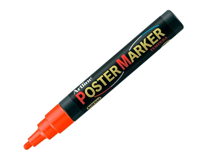 Artline EPP-4-NAR Rotulador Poster Marker para Cartelería, Punta Redonda 2 mm, Color Naranja Fluor
