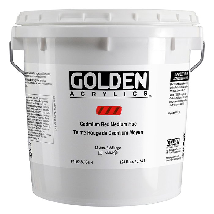 Golden Acrílico Heavy Body Cadmio Rojo Tono Medio 3.78 L Golden Acrílico Heavy Body Cadmio Rojo Tono Medio 3.78 L