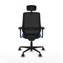 PIQUERAS Y CRESPO Silla de oficina Mardos Azul y Negro con mecanismo Sincro/Traslack