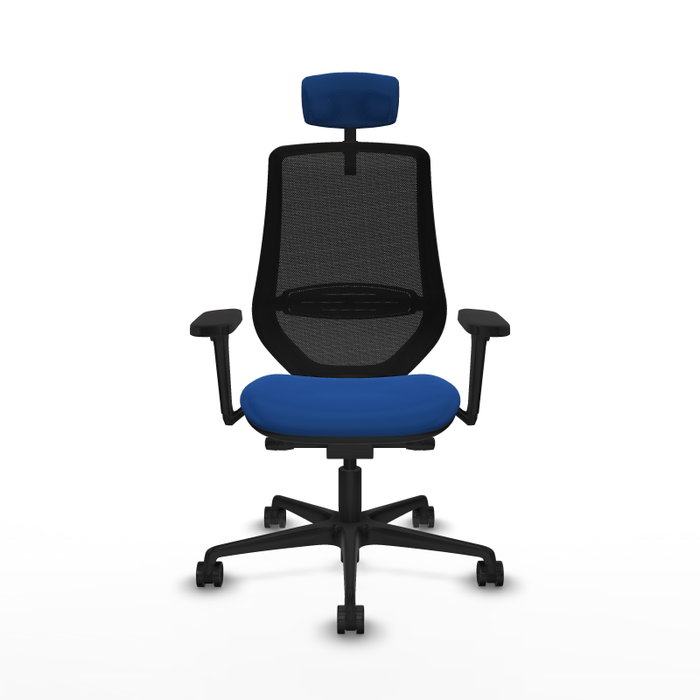PIQUERAS Y CRESPO Silla de oficina Mardos Azul y Negro con mecanismo Sincro/Traslack