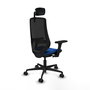 PIQUERAS Y CRESPO Silla de oficina Mardos Azul y Negro con mecanismo Sincro/Traslack