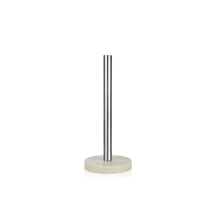 Andrea House Portarrollos de cocina inox con base de resina beige ø13,5 x 33 cm Andrea House Portarrollos de cocina inox con base de resina beige ø13,5 x 33 cm