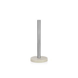 Andrea House Portarrollos de Cocina Inox con Base de Resina Beige Ø13,5 x 33 cm