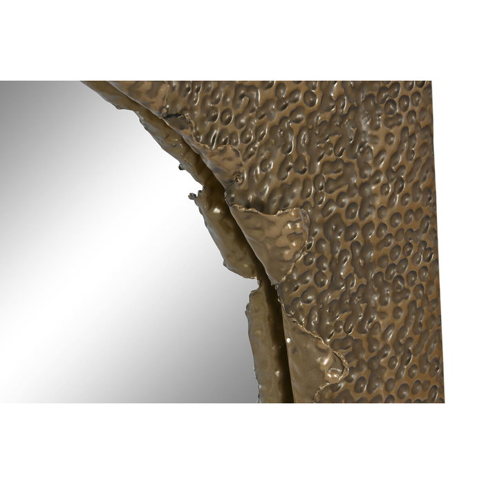 DKD Home Decor Espejo de Metal Dorado 80x80 cm
