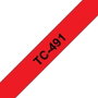 Brother Cinta Laminada TZE-221 Negro sobre Rojo 9 mm