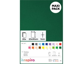 Innspiro Goma EVA verde fuerte láminas 20x30cm x 1mm, 20 unidades