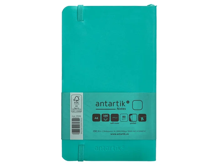 Antartik Cuaderno Antartik Notes Tapa Blanda Turquesa Hojas Lisas