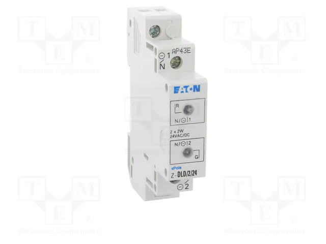 EATON ELECTRIC Indicador LED Rojo/Verde 24VAC/24VDC para Raíl DIN EATON ELECTRIC Indicador LED Rojo/Verde 24VAC/24VDC para Raíl DIN