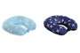 DKD Home Decor Cojín de Viaje de Poliester y Spandex, Pack de 2, Surtido Azul Marino y Celeste