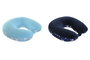 DKD Home Decor Cojín de Viaje de Poliester y Spandex, Pack de 2, Surtido Azul Marino y Celeste