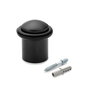 Inofix Tope de Puerta Metálico Negro Latón Caucho 30x27x27 mm con Tornillos