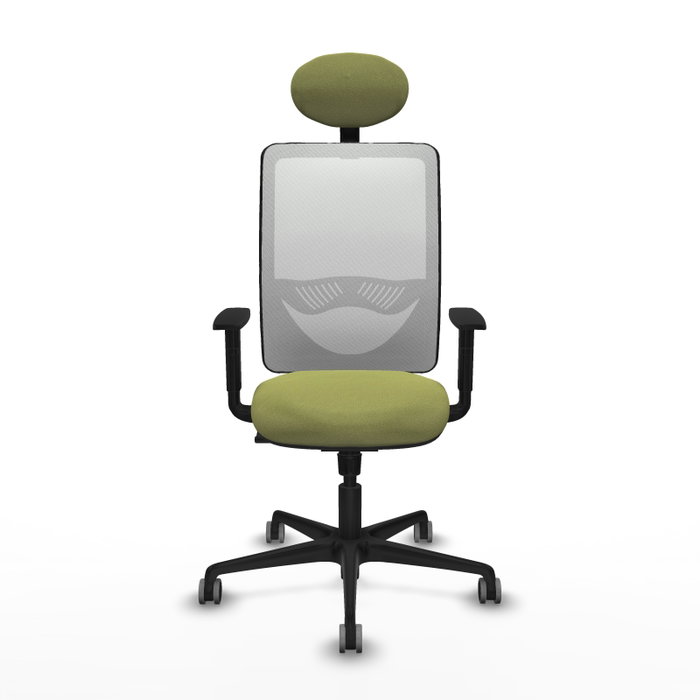 PIQUERAS Y CRESPO Silla de oficina Zulema con mecanismo Sincro, Verde oliva y Blanco PIQUERAS Y CRESPO Silla de oficina Zulema con mecanismo Sincro, Verde oliva y Blanco