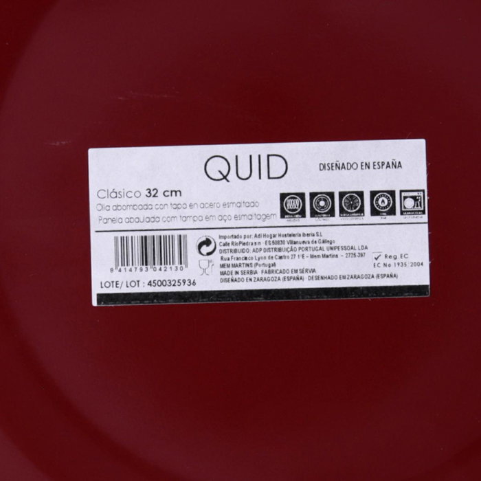 Quid Olla Abombada Esmaltada Clasico Esmalte Marrón 32 cm - 21 L