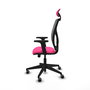 PIQUERAS Y CRESPO Silla de oficina Motilla Rosa y Gris