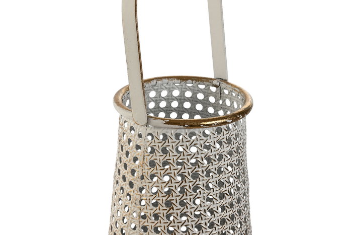 DKD Home Decor Portavelas de Metal Dorado 17x17x28 cm