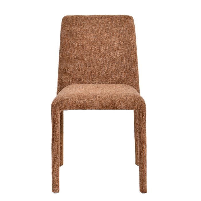 DKD Home Decor Silla de Metal y Poliéster Terracota