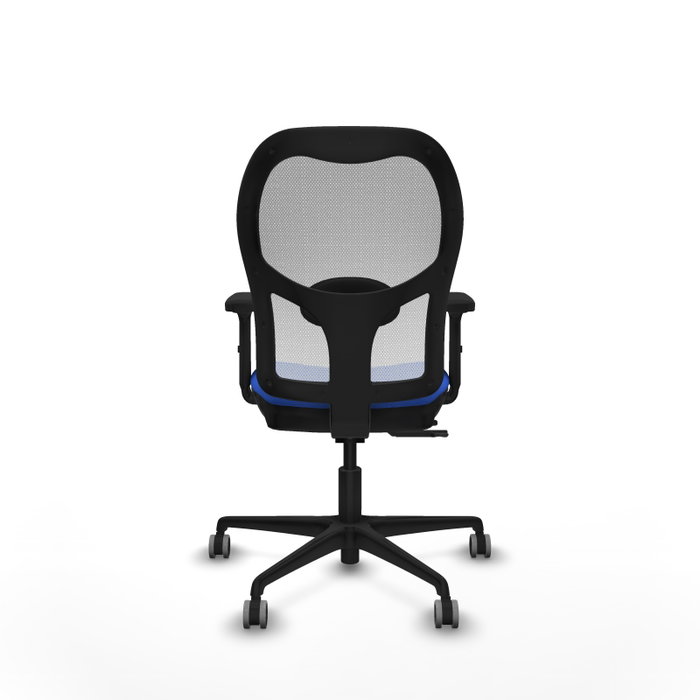 PIQUERAS Y CRESPO Silla de oficina Jorquera con mecanismo Sincro/Traslack Azul y Blanco