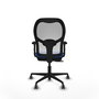 PIQUERAS Y CRESPO Silla de oficina Jorquera con mecanismo Sincro/Traslack Azul y Blanco