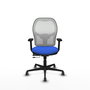 PIQUERAS Y CRESPO Silla de oficina Jorquera con mecanismo Sincro/Traslack Azul y Blanco