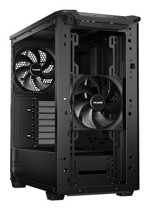 be quiet! PURE BASE 501 Airflow Black BG074 Torre Media ATX Negra con Filtro Anti-polvo, 2x USB 3.1 Gen 2, 7 Ranuras, para Placas ATX, micro ATX, Mini-ITX
