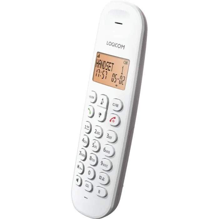 Logicom Teléfono fijo inalámbrico DECT ILOA 150 SOLO Taupe LOG3483071500100 Sin contestador automático