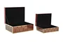 DKD Home Decor Joyero Sixties Rojo Dorado 18 x 10 x 25 cm Set de 2