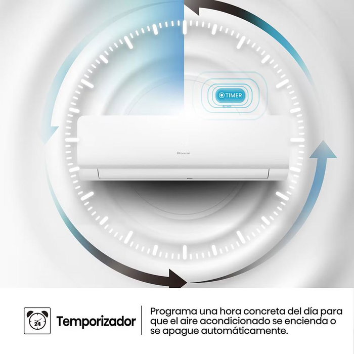 Hisense Aire Acondicionado Split 1x1 Inverter con Wifi Integrado 2236 Frig/h 2236 Kcal/h Hisense Aire Acondicionado Split 1x1 Inverter con Wifi Integrado 2236 Frig/h 2236 Kcal/h