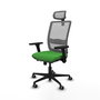 PIQUERAS Y CRESPO Silla de oficina Haches con mecanismo Sincro/Traslack, Verde y Gris